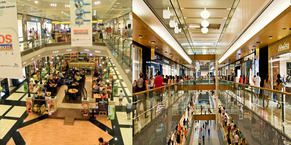 داخل مرکز خرید میگروس آنتالیا
